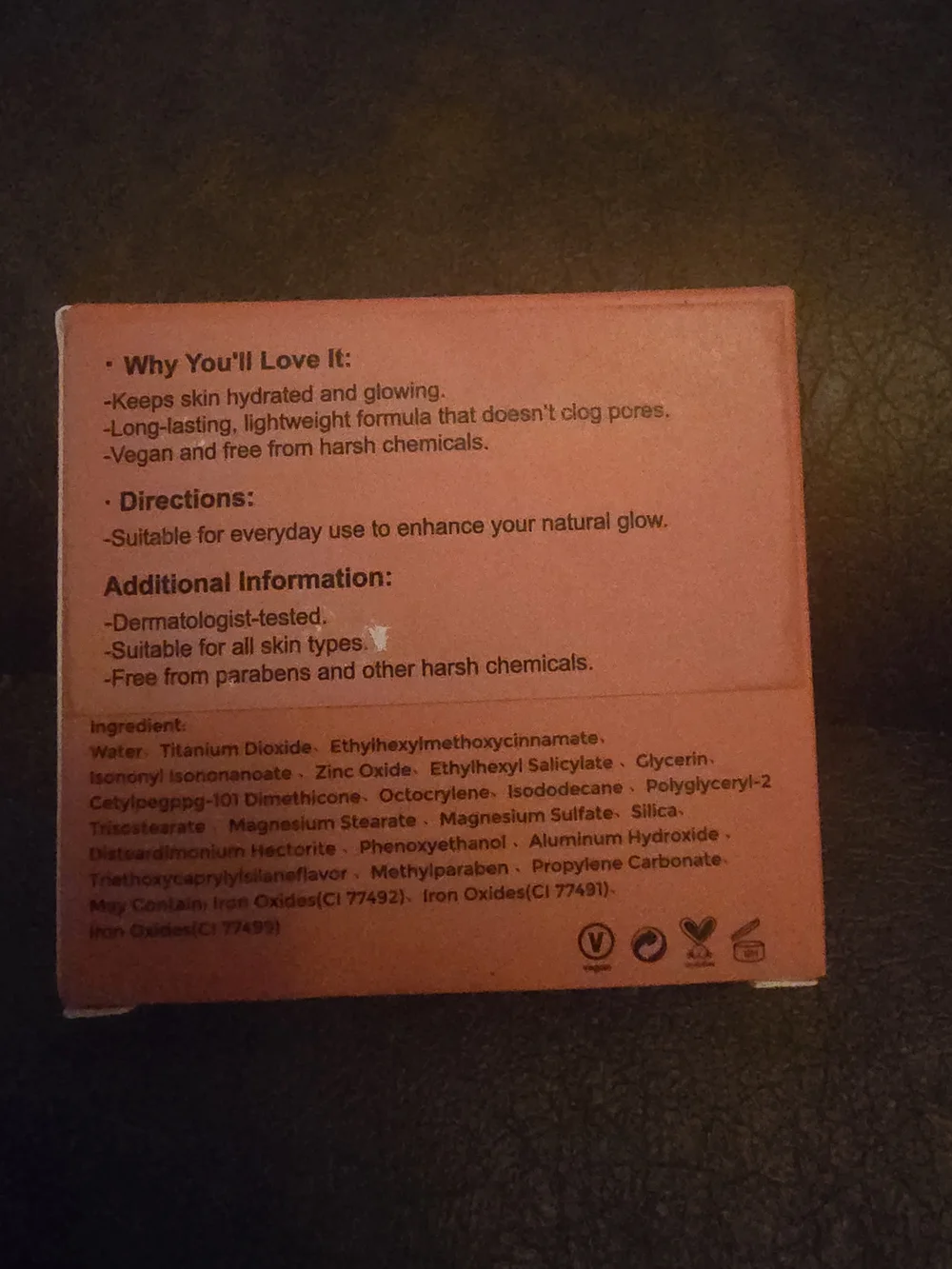 Kirby Kosmetics Konfident Glow Skin Tint - Pink Rose Box